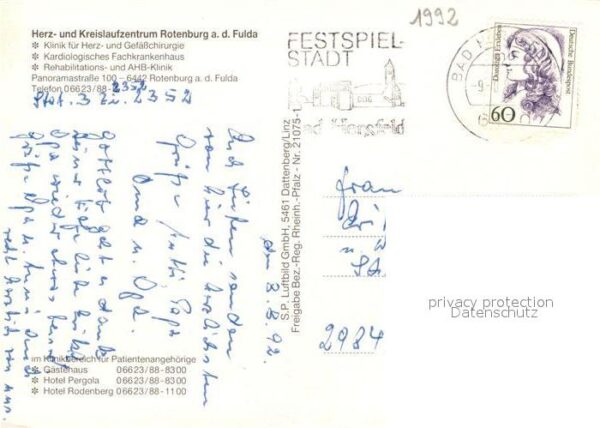 Rotenburg Fulda Herz und Kreislaufzentrum Fliegeraufnah – Bild 2