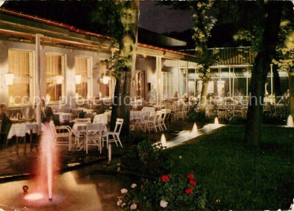 Bad Mergentheim Viktoria Kurhotel Garten mit Wasserfont