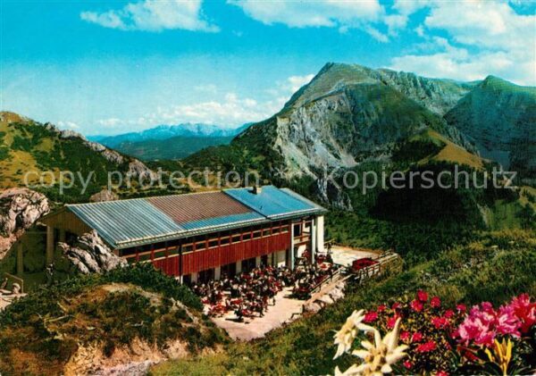Koenigssee Aussichtsterrasse der Bergstation Jenne