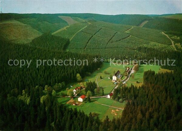Festenburg Clausthal-Zellerfeld Waldgaststätte Grüne Tanne Fliegeraufna