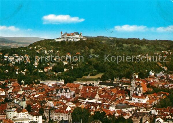 Coburg Fliegeraufnahme mit Burg