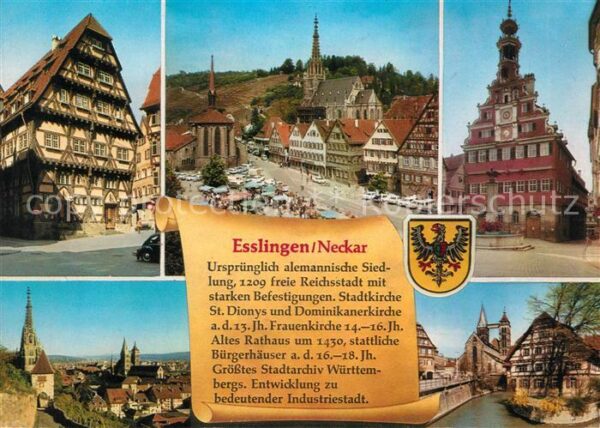 Esslingen Neckar Rathaus Bürgerhäuser St Dionys und Domi