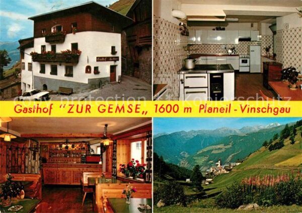 Vinschgau Val Venosta Gasthof Zur Gemse Küche Gaststube Panor