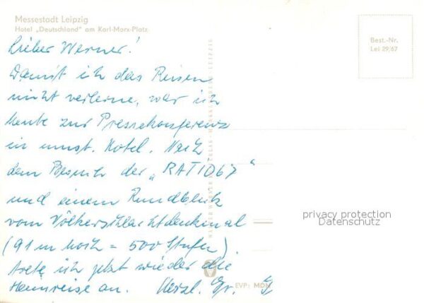 Leipzig Hotel Deutschland Karl Marx Platz – Bild 2