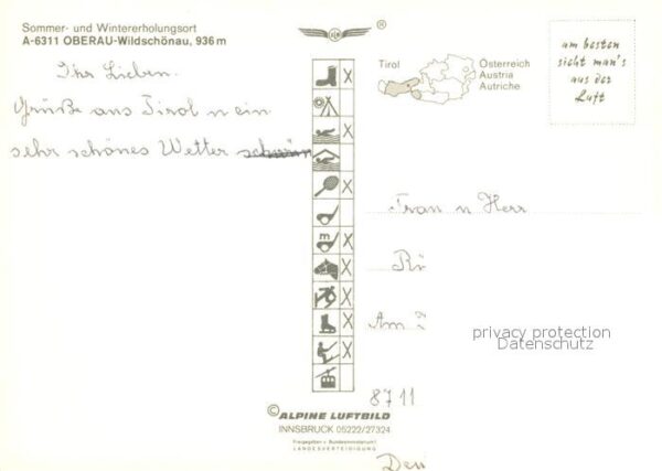 Oberau Wildschoenau Tirol Fliegeraufnahme – Bild 2