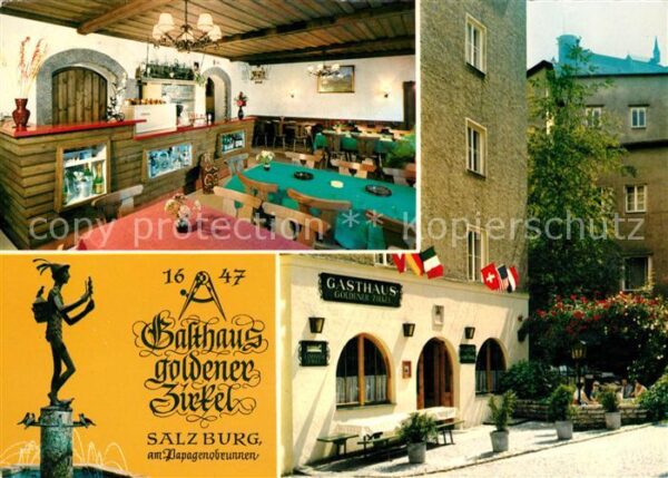 Salzburg Oesterreich Gasthaus Goldener Zirkel Gaststube