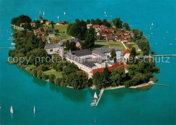 Fraueninsel Chiemsee Abtei Frauenwörth Fliegeraufnahme