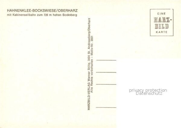 Hahnenklee-Bockswiese Harz mit Kabinenseilbahn zum Bocksberg – Bild 2