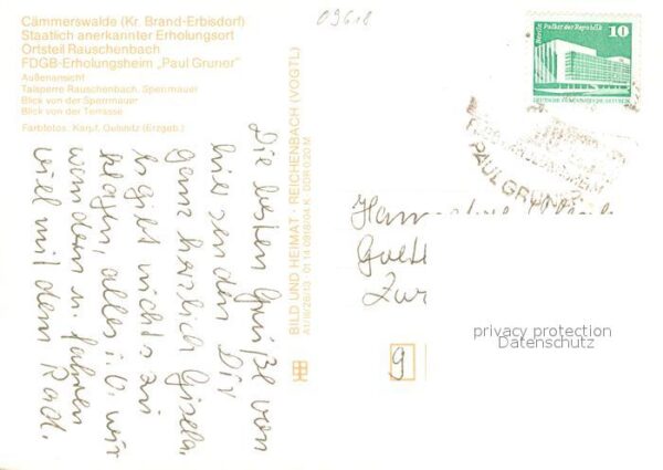 Rauschenbach Caemmerswalde FDGB Erholungsheim Paul Gruner Talsperr – Bild 2