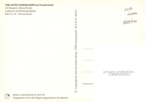 Zwieselberg Freudenstadt Fliegeraufnahme mit Talsperre Kleine Ki – Bild 2
