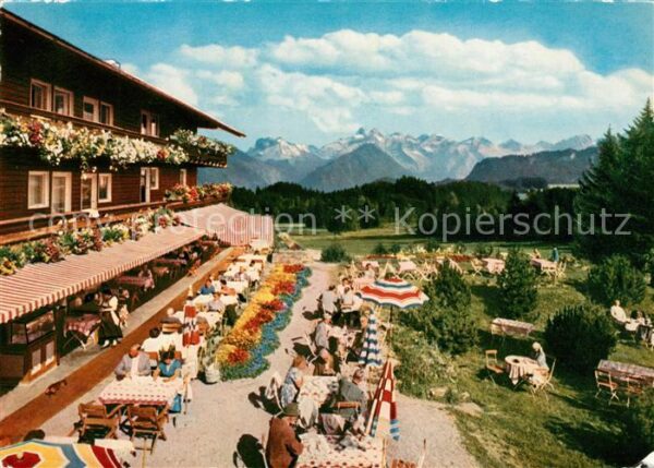 Sonthofen Oberallgaeu Alpen Moorbad Sonnenalp Terrasse