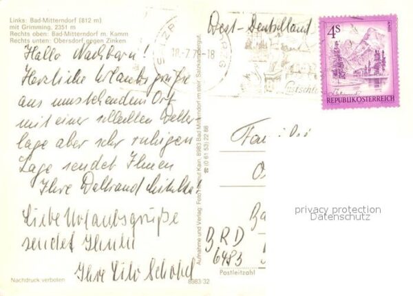 Bad Mitterndorf Grimming Kamm Oberstdorf Zinken – Bild 2
