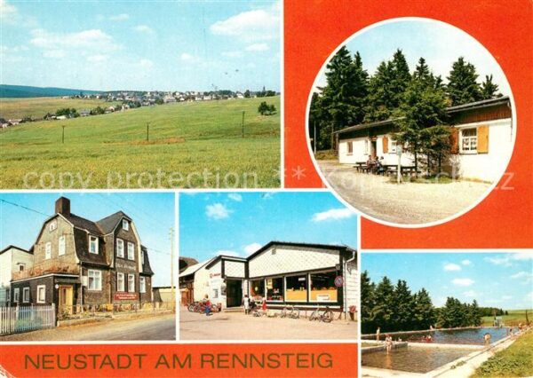 Neustadt Rennsteig Panorama Waldbaude FDGB Erholungsheim F
