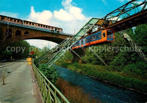 Wuppertal Sonnborner Brücke Schwebebahn