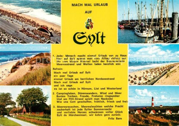 Sylt Strand Hafen Leuchtturm Dünen