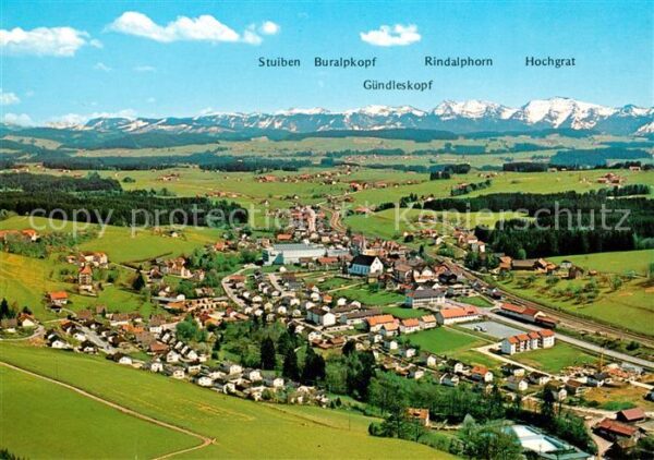Heimenkirch Fliegeraufnahme Alpen