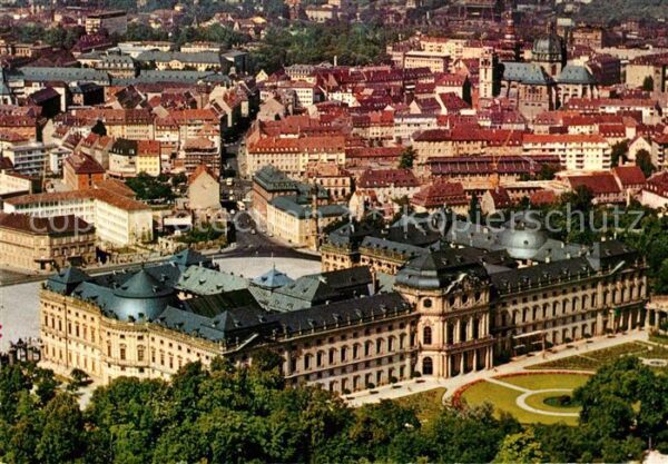 Wuerzburg Fliegeraufnahme Residenz