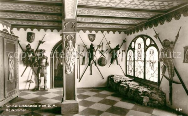 Rittertum Mittelalter Schloss Lichtenstein Rüstkammer