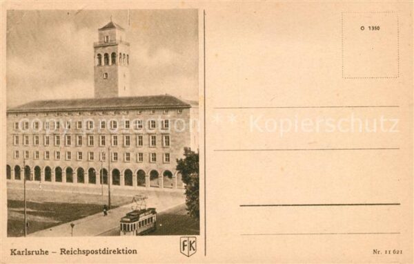 Strassenbahn Karlsruhe Reichspostdirektion