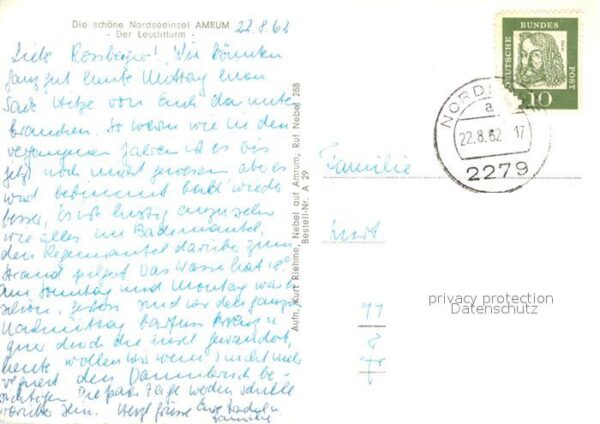 Leuchtturm Lighthouse Amrum Nordsee – Bild 2