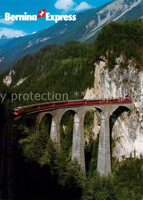 Eisenbahn Bernina-Express Landwasser-Viadukt Fili