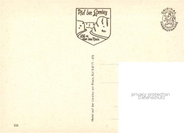 Loreley Lorelei Gedicht Künstlerkarte H. Hoffmann – Bild 2
