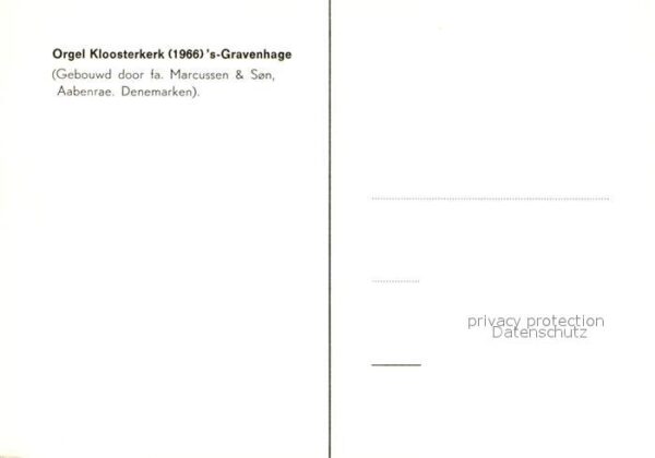 Kirchenorgel Kloosterkerk 's-Gravenhage – Bild 2