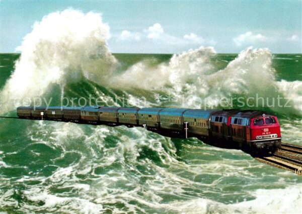 Eisenbahn Hindenburgdamm Insel Sylt