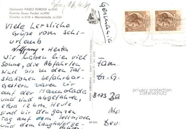 Seilbahn Funivia Sasso Pordoi Civetta Marmolada – Bild 2