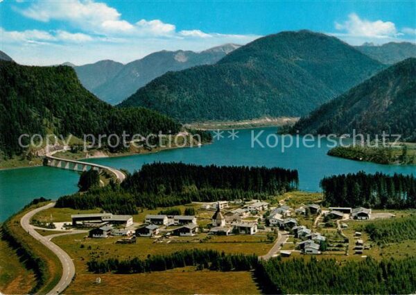 Sylvensteinsee Lenggries Fliegeraufnahme