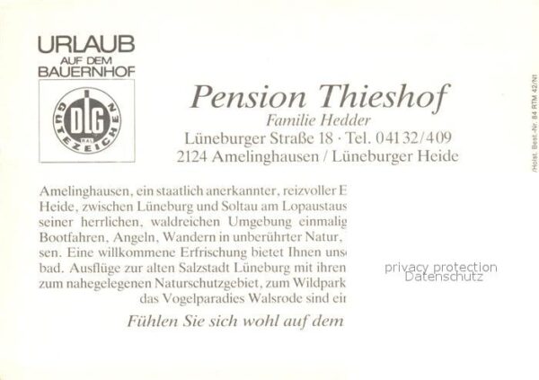 Amelinghausen Lueneburger Heide Pension Thieshof – Bild 2