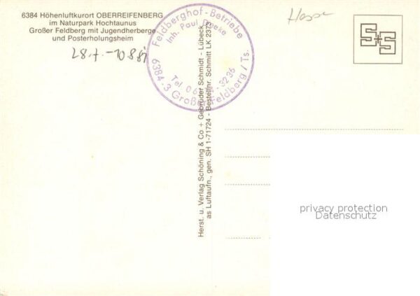 Oberreifenberg Fliegeraufnahme Grosser Feldberg Jugend – Bild 2