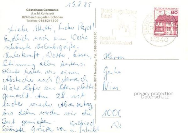 Schoenau Berchtesgaden Gästehaus Germania – Bild 2