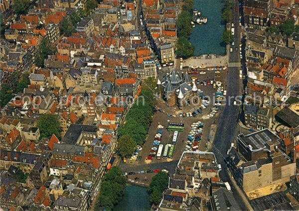 Amsterdam Niederlande Fliegeraufnahme Waag Geldersekade