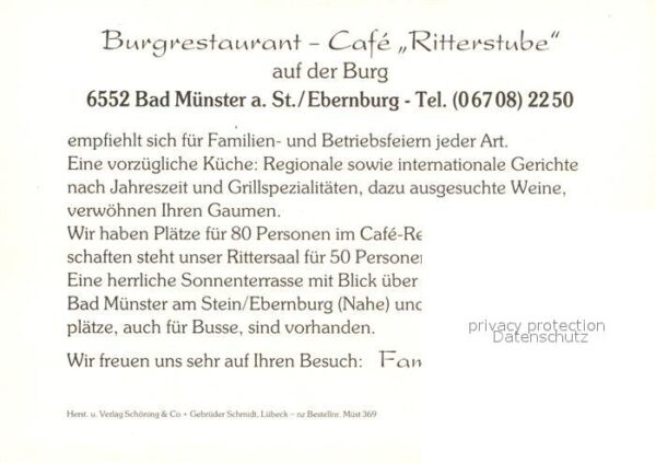 Ebernburg Burgrestaurant Cafe Ritterstube – Bild 2