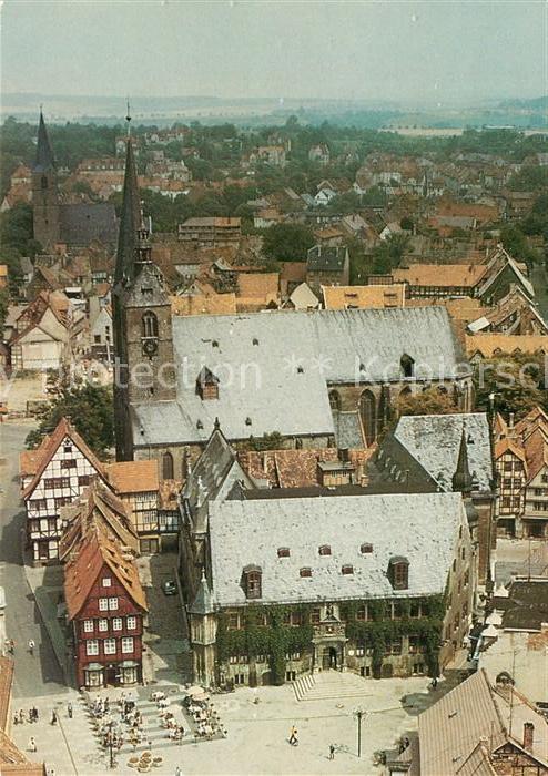 Quedlinburg Fliegeraufnahme Markt