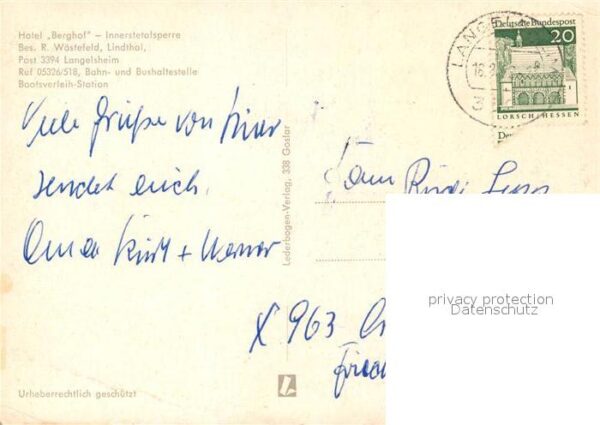 Langelsheim Hotel Berghof Innerstetalsperre – Bild 2