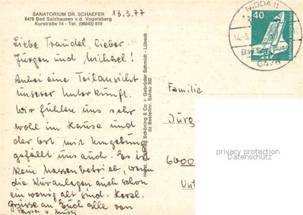 Bad Salzhausen Sanatorium Dr. Schaefer – Bild 2