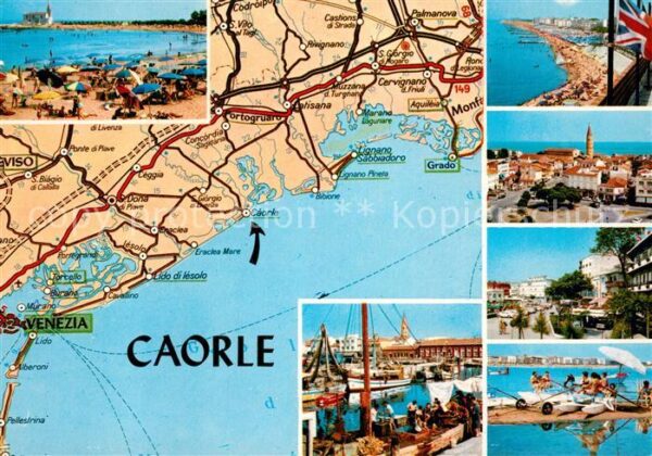 Caorle Venezia Ortungskaret Hafen Strand