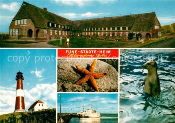 Hoernum Sylt Fünf-Städte-Heim Leuchtturm Fähre