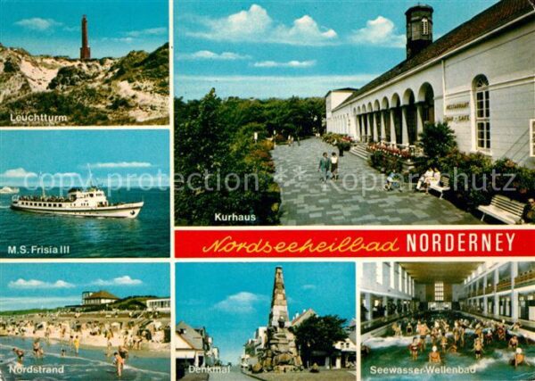 Norderney Nordseebad Leuchtturm Kurhaus Denkmal Nordstrand M