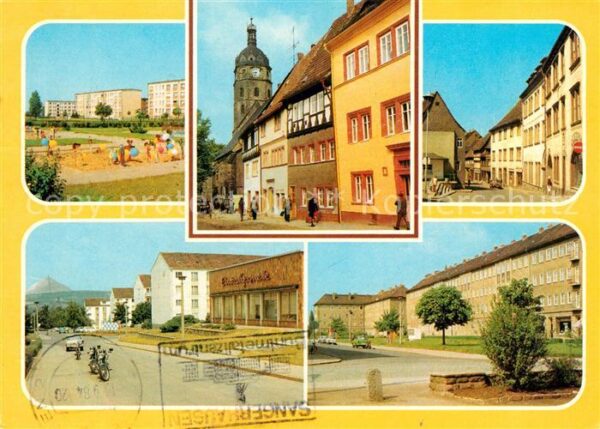 Sangerhausen Suedharz Schumann Straße Markt Kornmarkt Friedri