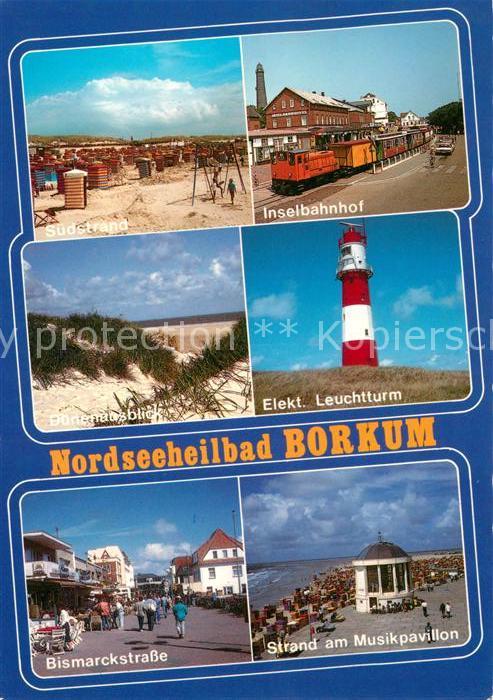Borkum Südstrand Inselbahnhof Leuchtturm