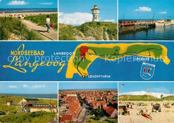 Langeoog Nordseebad Strand Panorama Wasserturm Anleger Umkl