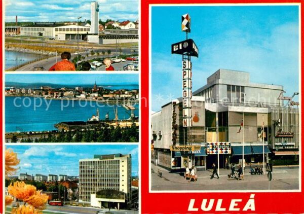 Lulea Einkaufszentrum Hafen Panoramen