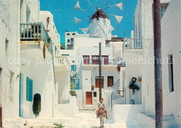 Mykonos Mühle Strassenbild