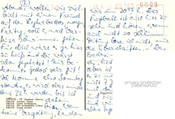 Griechenland Greece Delos Löwenskulpturen – Bild 2