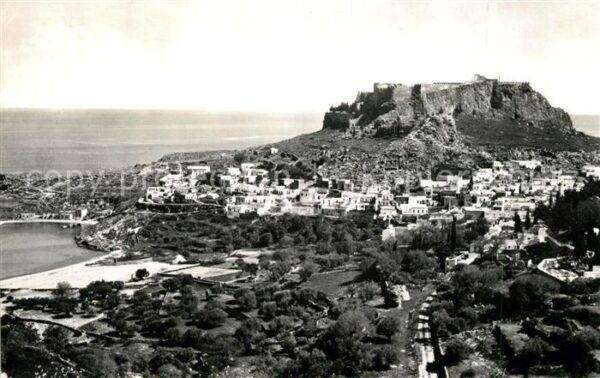 Rhodos Rhodes Aegaeis Ansicht von Lindos