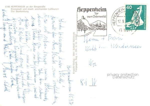 Heppenheim Bergstrasse Fliegeraufnahme Starkenburg – Bild 2