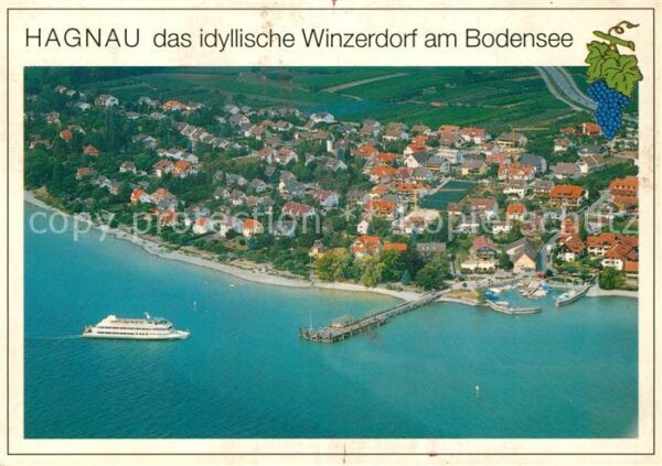 Hagnau Bodensee Fliegeraufnahme mit Hafen Seebrücke Win
